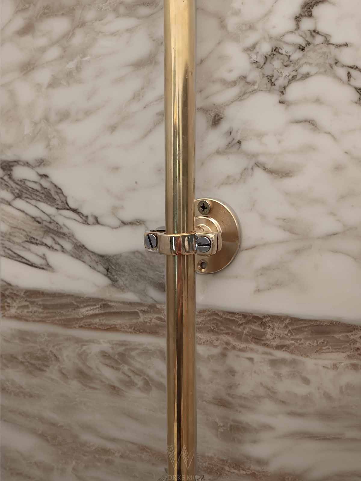 Unlacquered Brass Exposed Bathtub & Shower System Set - Brass Tub Faucet