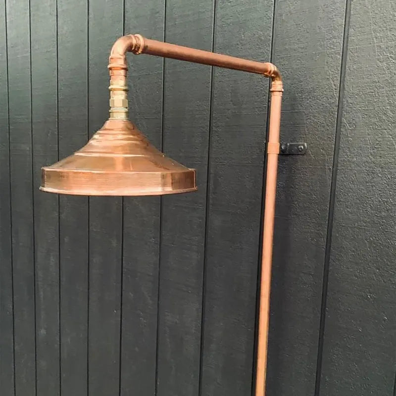 Copper Outdoor Shower, Natural Copper Rain Showerhead