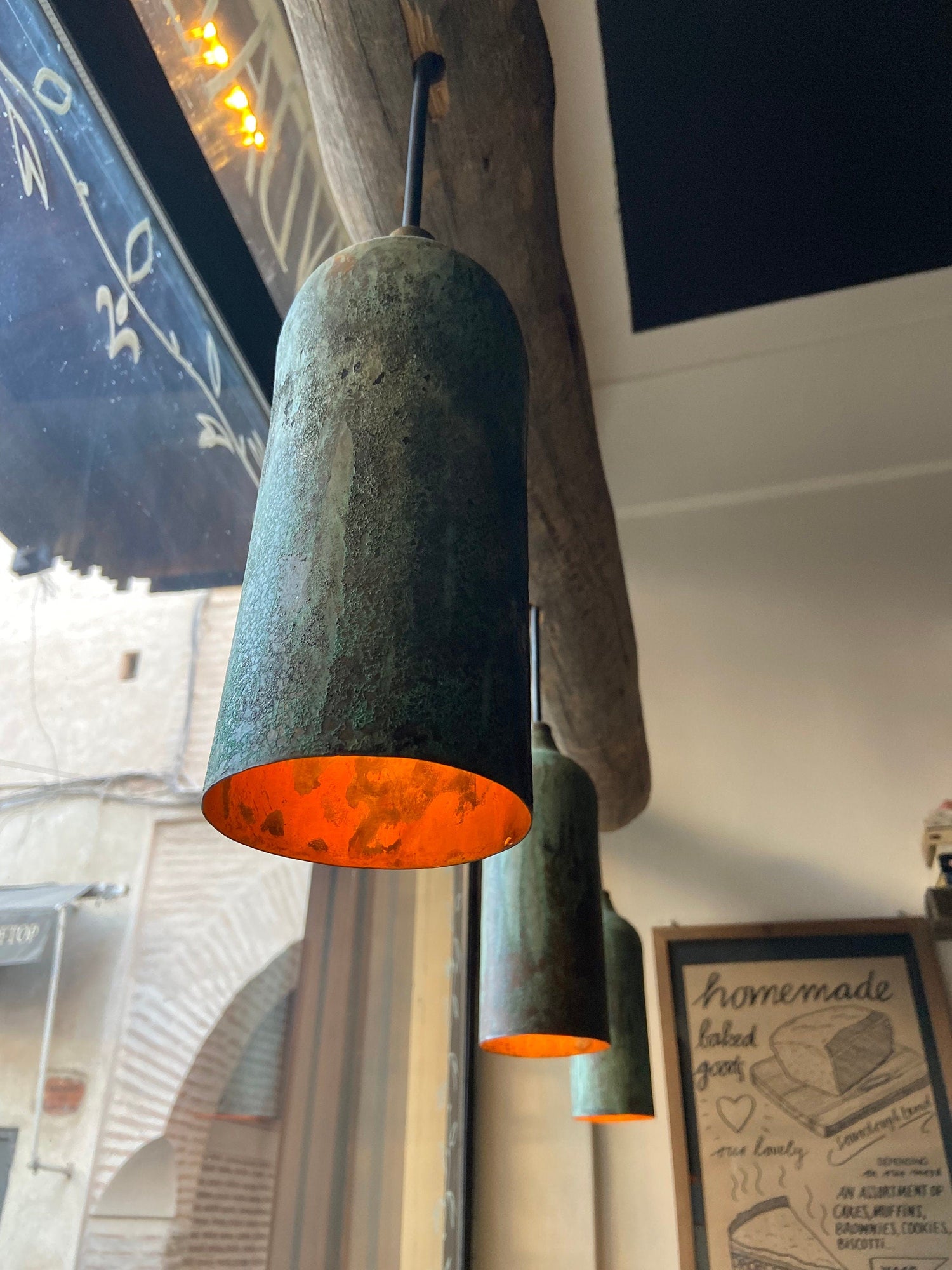 Copper Verdigris Pendant Light, Copper Pendant Lights for Kitchen Island