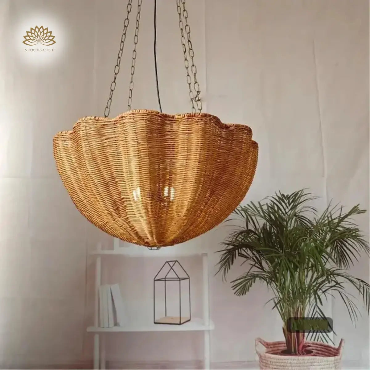 Soane Wicker Rattan Daisy Hanging Light