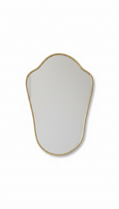Varaudu Antique Brass Mirror Italian Shield Form Brass Wall Mirror 369099906 - Antique Brass Bathroom Mirror, Vanity Wall Decor