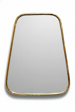 Varaudu Brass Frame Mirror Gold Handcrafted Brass Mirror 369099659 - Antique Brass Bathroom Mirror, Vanity Wall Decor