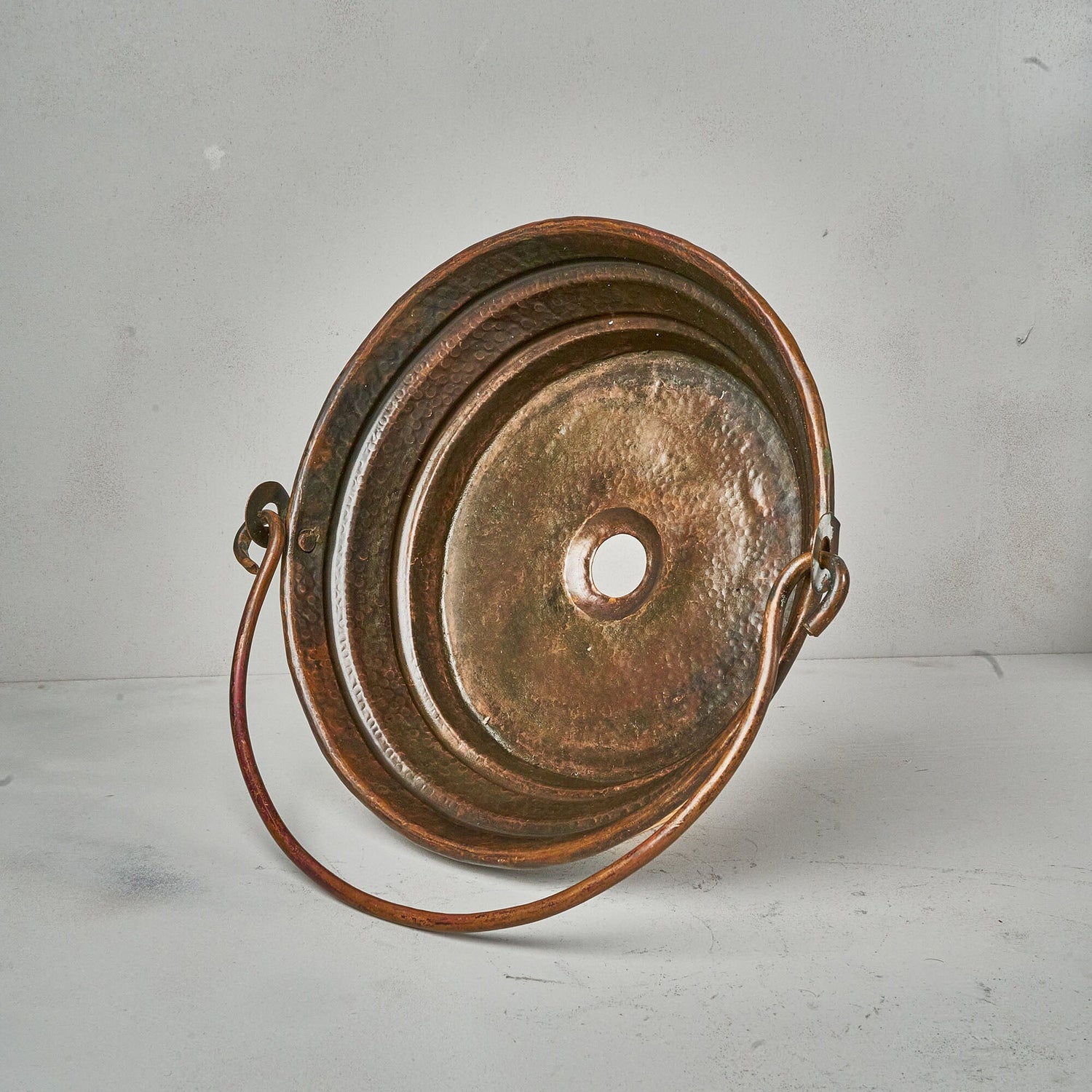 Green and white Patina Copper Bucket Bathroom Sink in Various sizes
