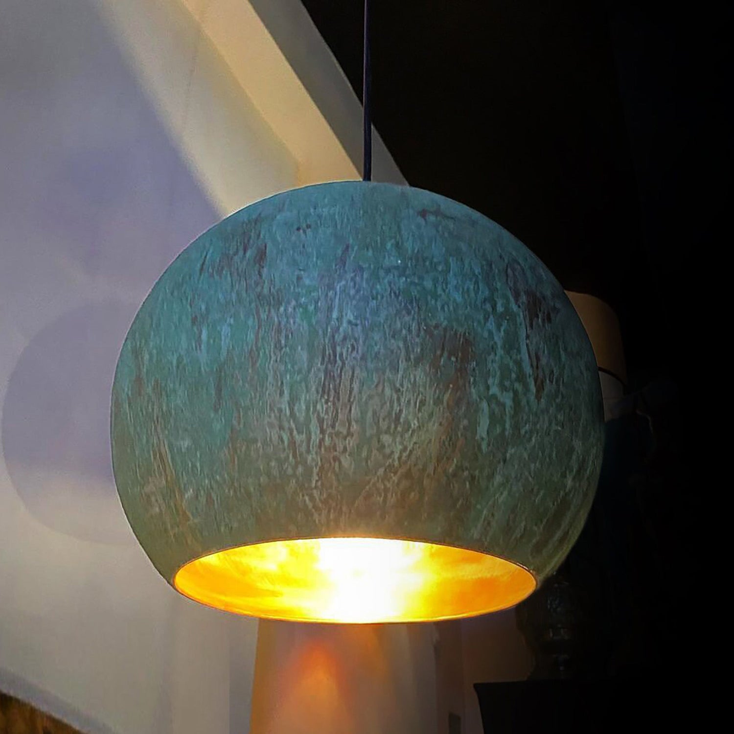 Oxidized Copper Pendant Light ,Handmade Copper Farmhouse Lighting