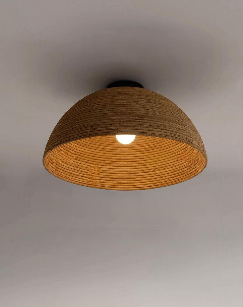 Arden Nickel Rattan Ceiling Light