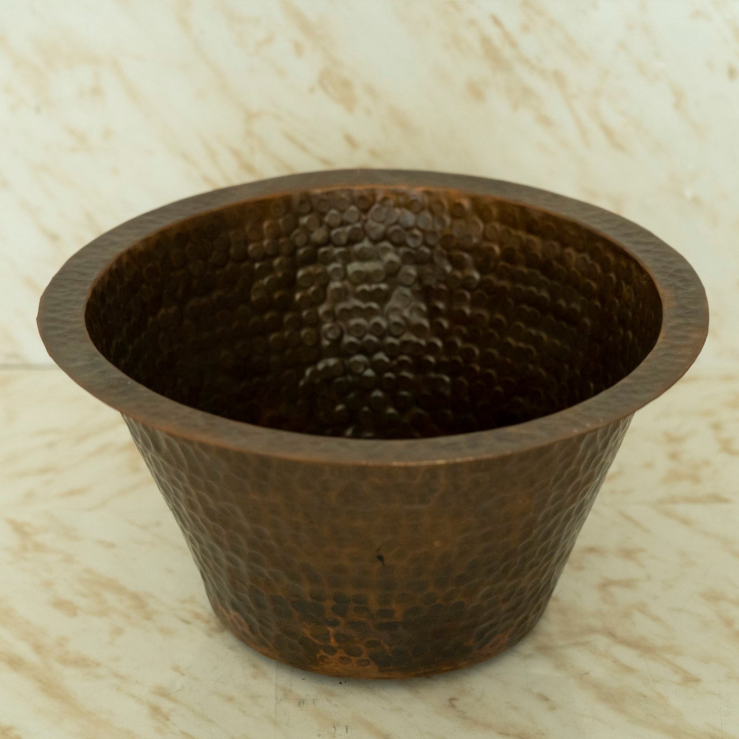 Round Copper Bar Sink, Hammered copper round sink Including drain