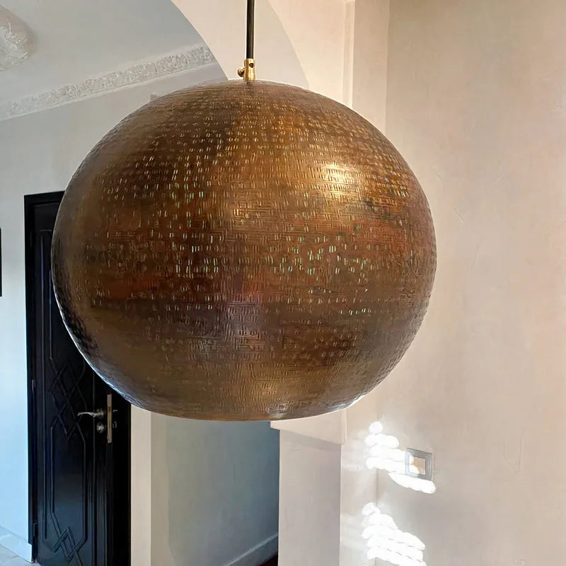 Rustic Copper Pendant light, Aged Copper Pendant Light Fixture