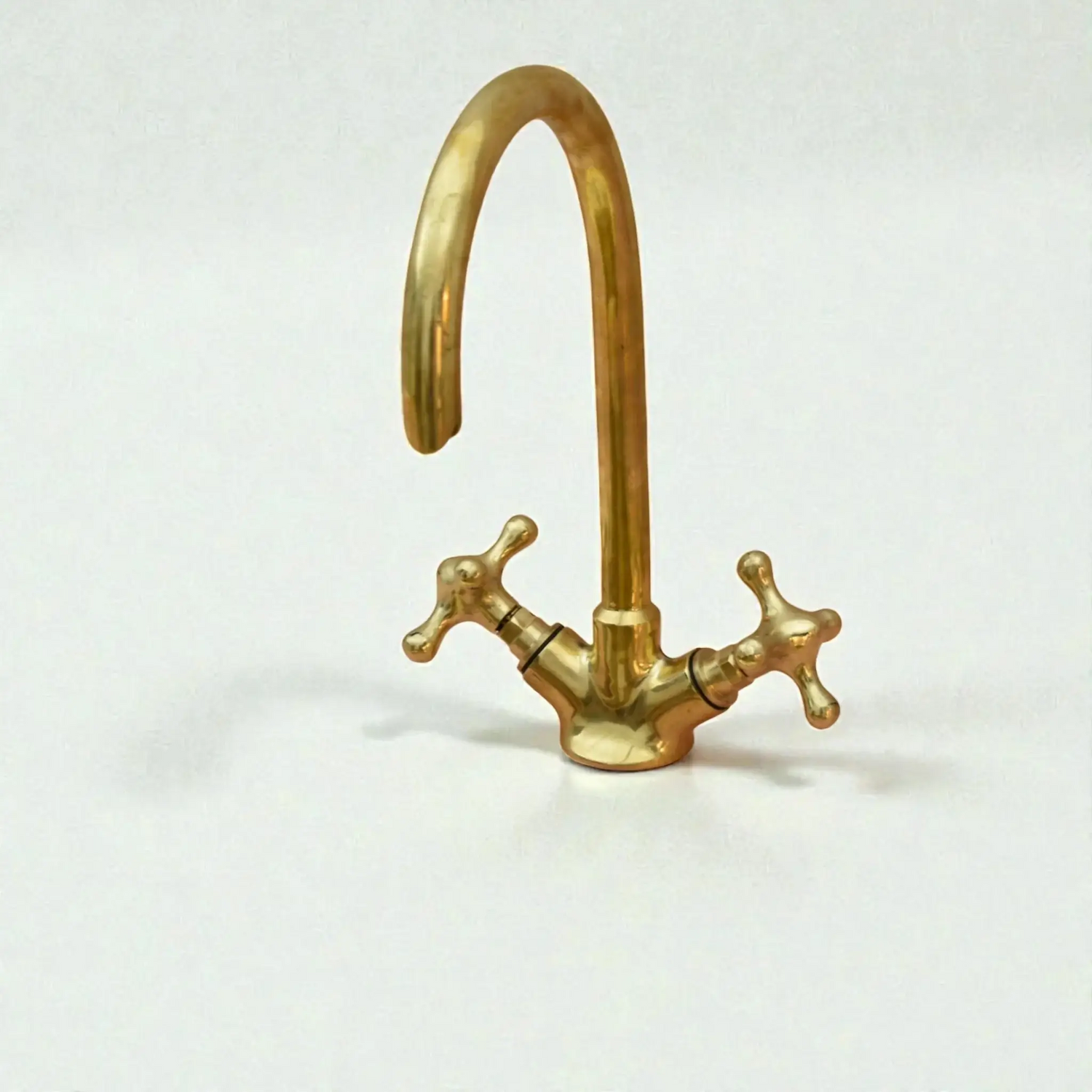 Tall copper bathroom faucet