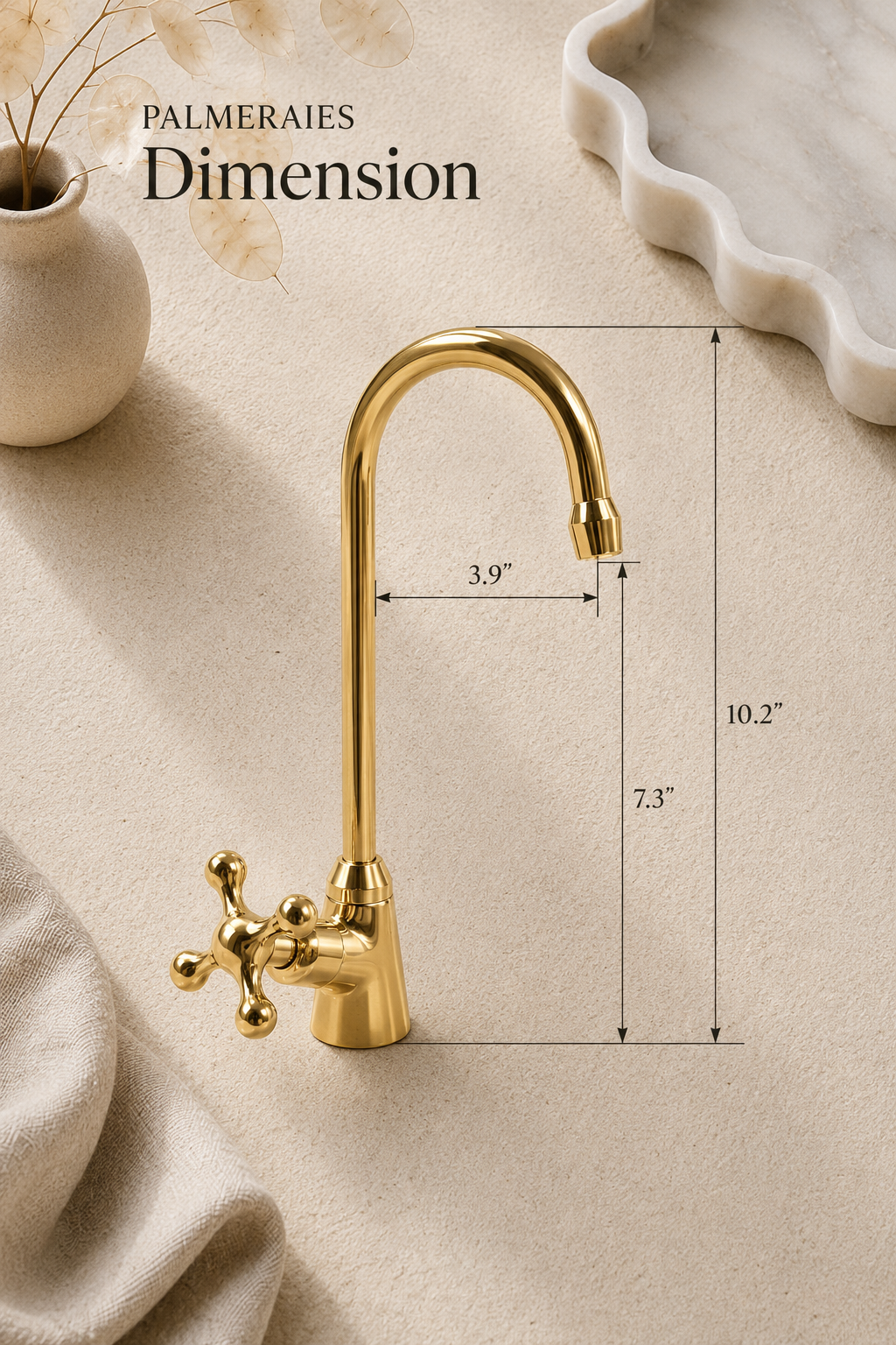 Bridge Faucet Companion Filter Tap | Solid Brass Cold Water Faucet