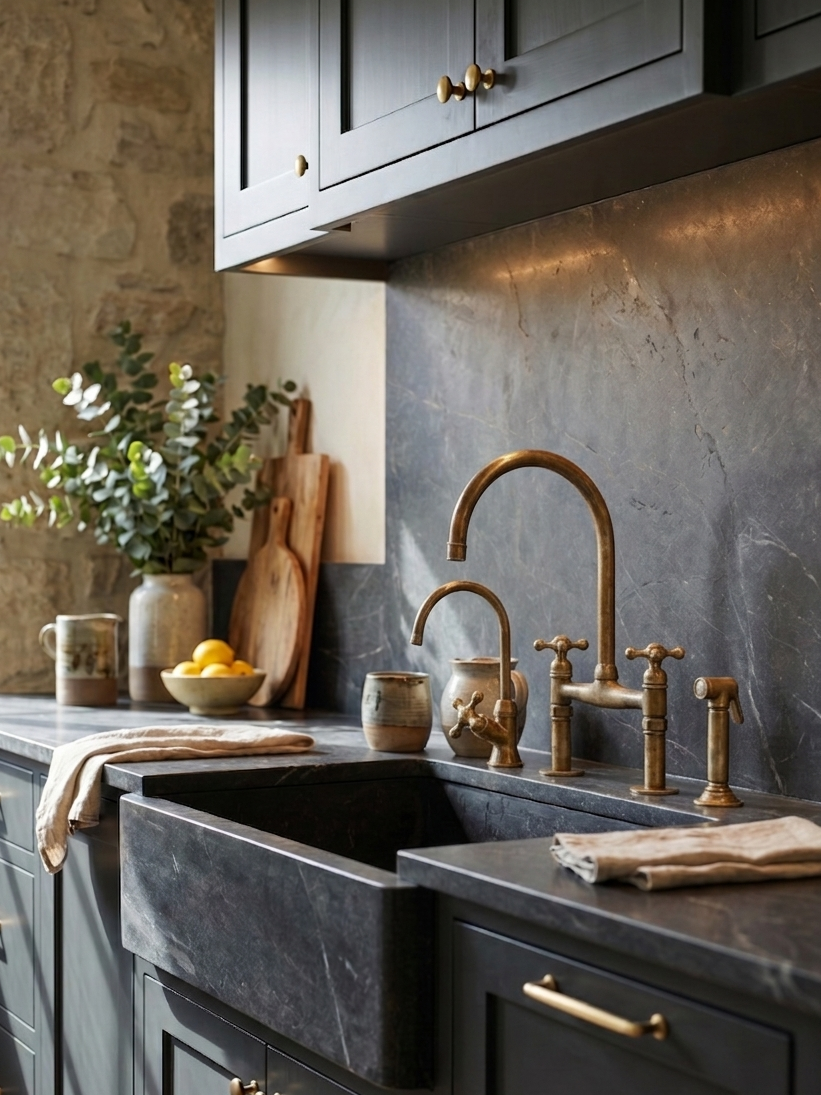 Unlacquered Brass Kitchen Faucet - 8