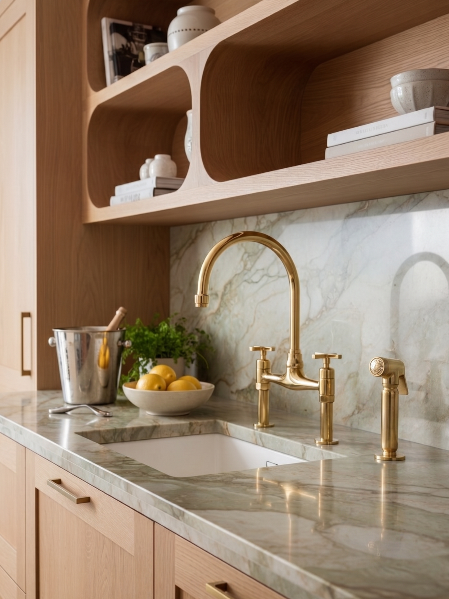 Unlacquered Brass Kitchen Faucet