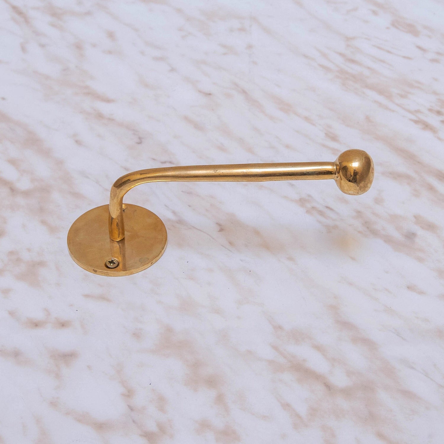 Unlacquered brass paper towel holder, Handmade Wall Mounted Solid Brass Toilet Roll Holder