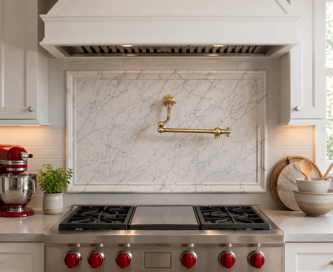 Wall Mounted Folding Pot Filler - Traditional Brass Stove Faucet