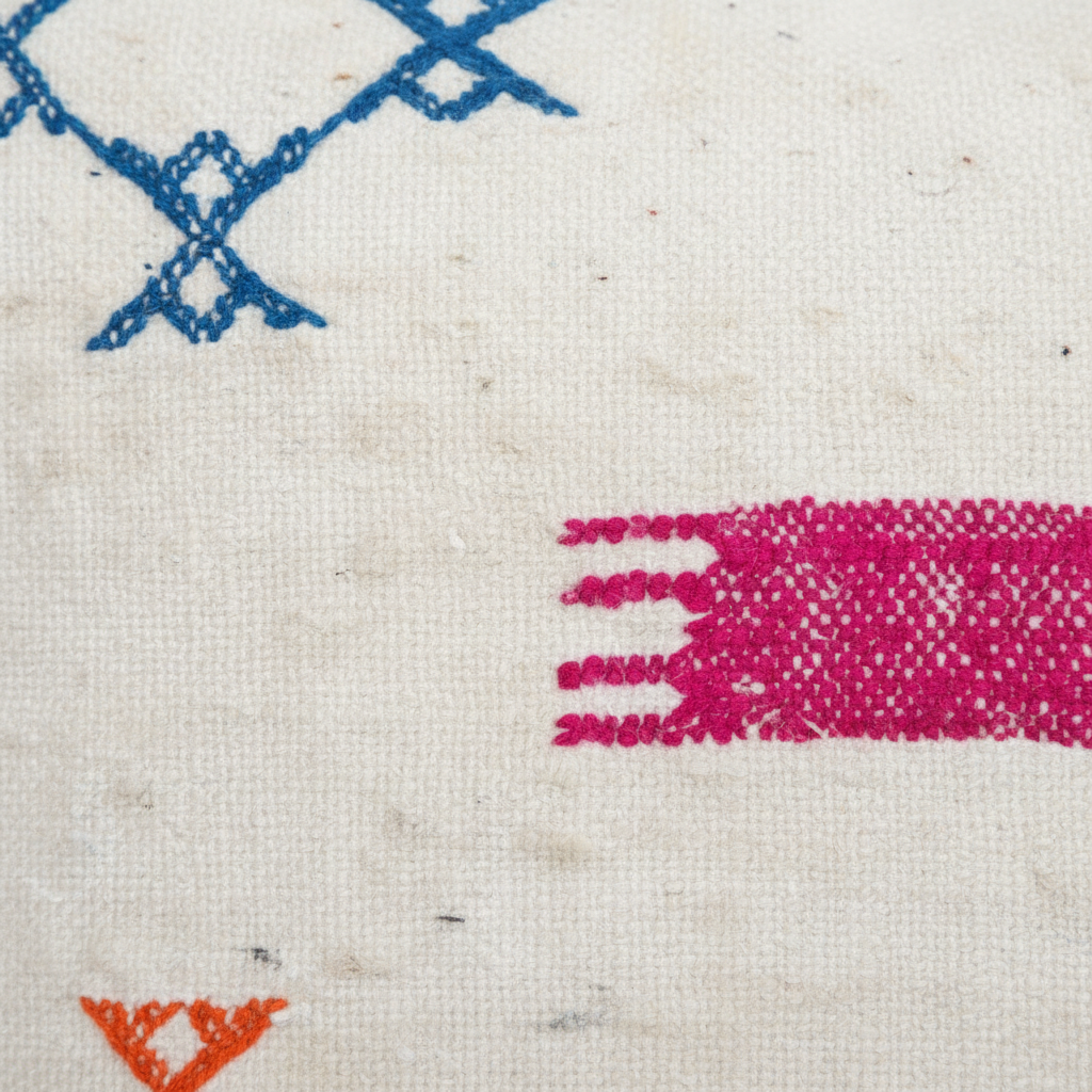 Handwoven Geometric Cotton Throw Pillow Cover | Artisan Boho Cushion with Tassels | Multiple Sizes