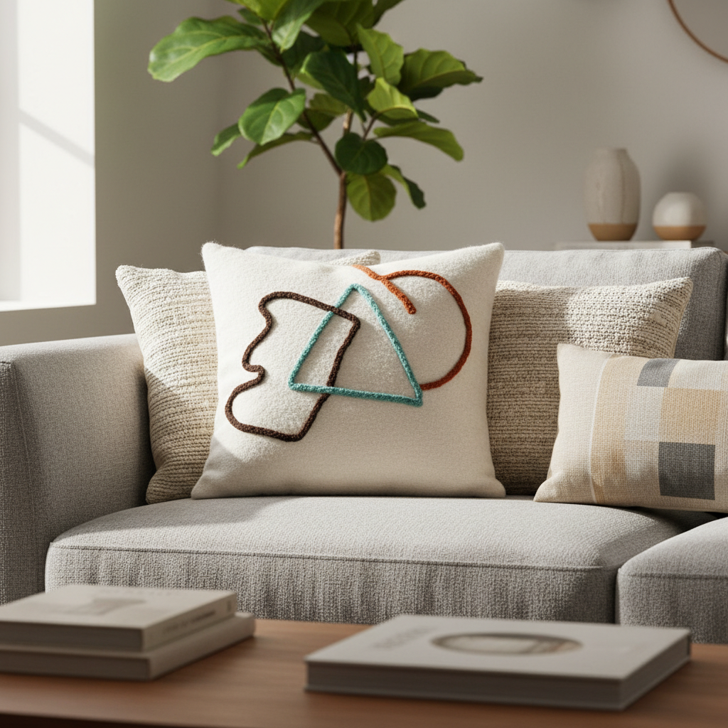Minimalist Neutral Moroccan Pillow Cover