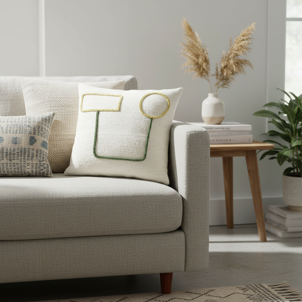 Handwoven Neutral Moroccan Pillow Cover