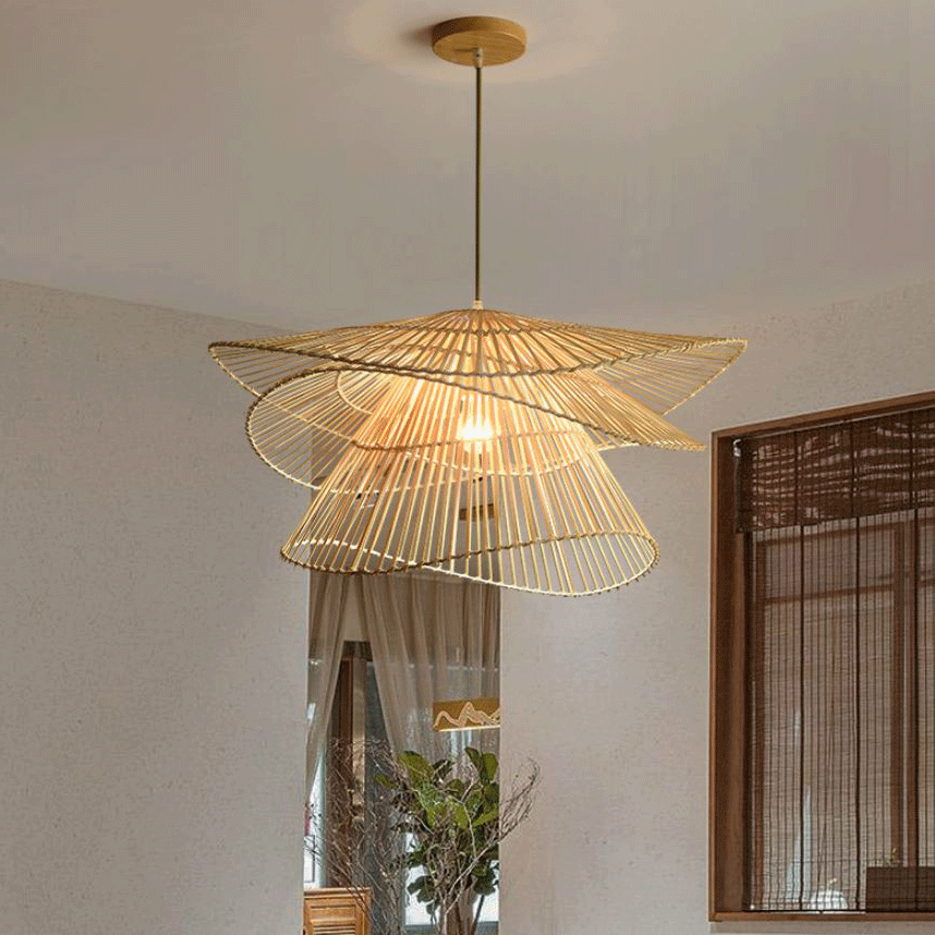 Wilby Tiered Bamboo Pendant Light