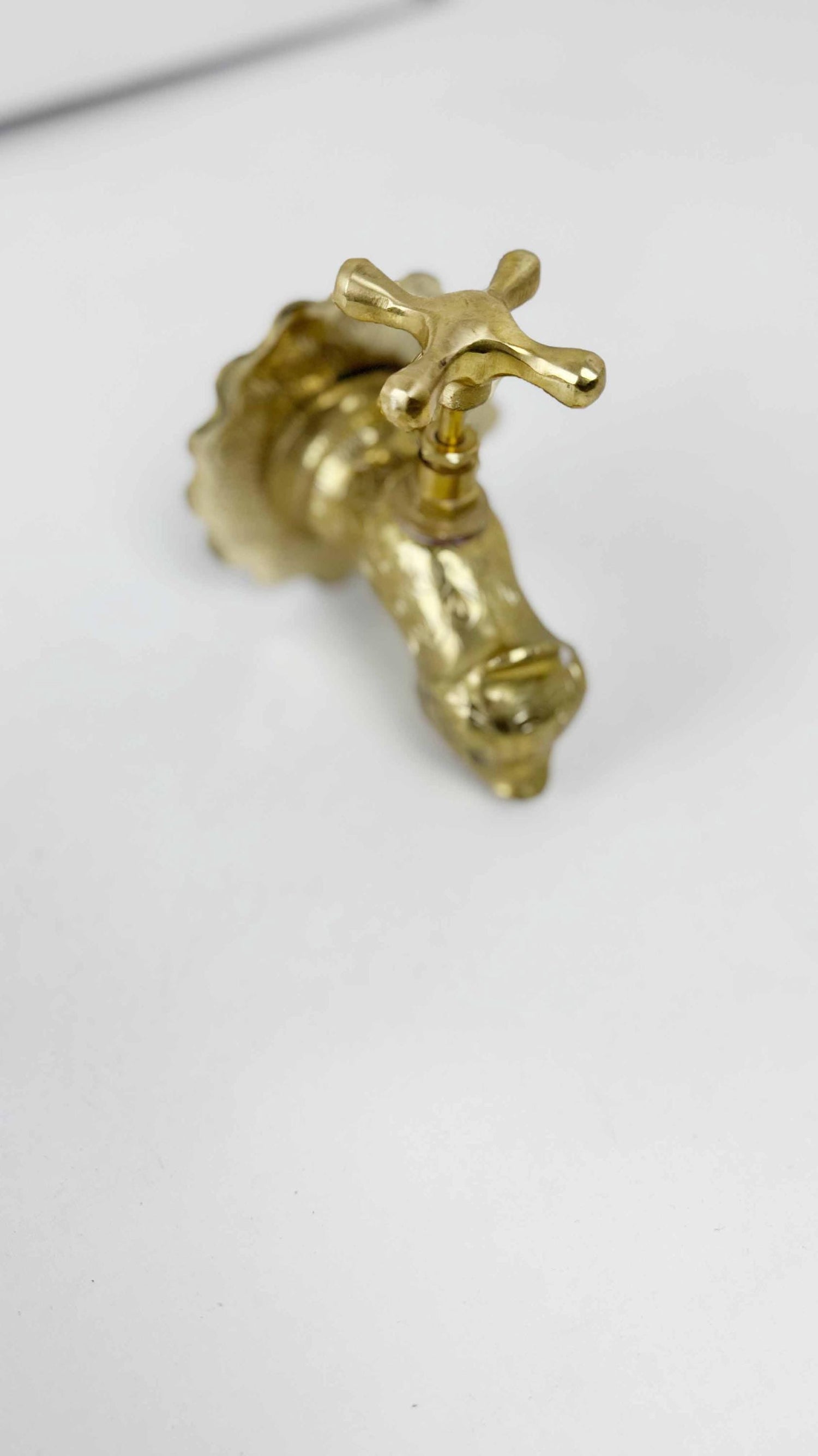 Wall Mount Faucet, Unlacquered Brass Water Tap