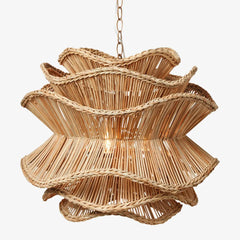 Alondra Rattan Wave Pendant Light