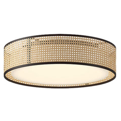 Alora Lyla Rattan Drum Light - Flush Mount
