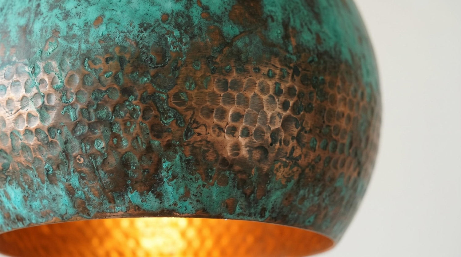 Antique Copper Hammered Pendant Light, Rustic Verdigris Hanging Lamp, Handmade Patina Ceiling Light, Kitchen Island Lighting