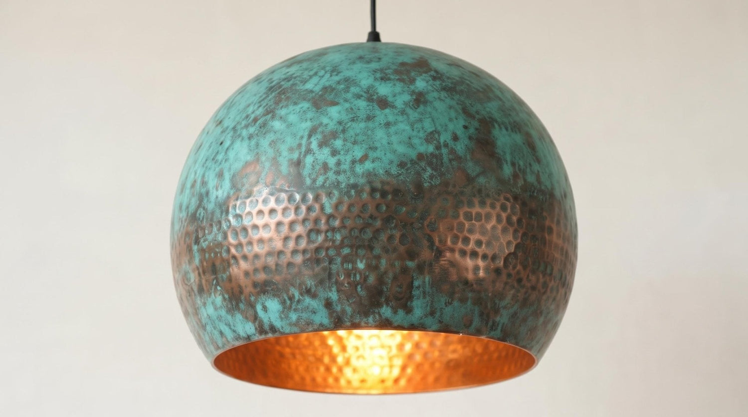 Antique Copper Hammered Pendant Light, Rustic Verdigris Hanging Lamp, Handmade Patina Ceiling Light, Kitchen Island Lighting