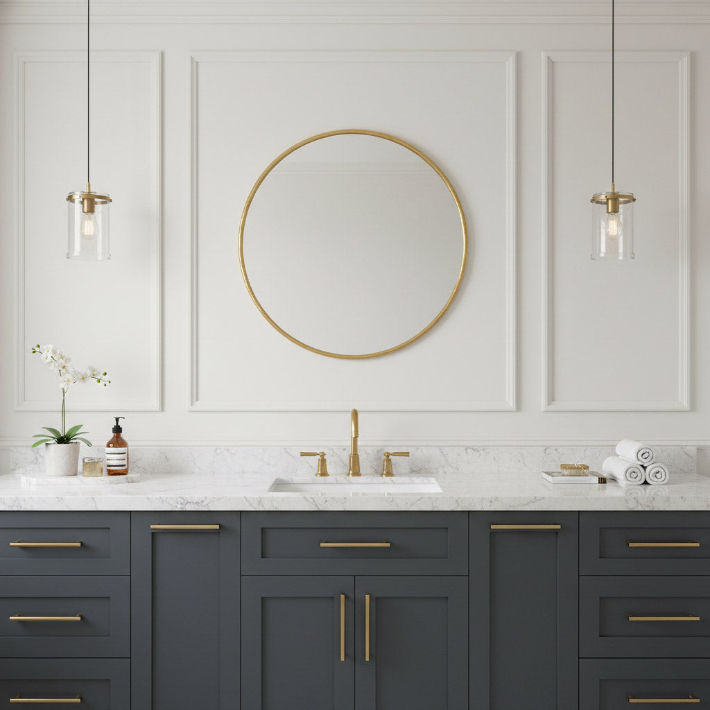 Varaudu Antique Brass Mirror Handmade Oval Golden Wall Mirror 369099912 - Antique Brass Bathroom Mirror, Vanity Wall Decor