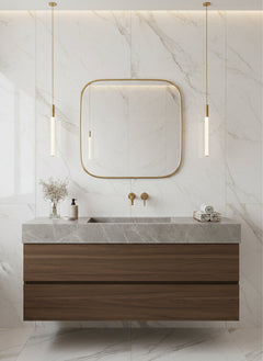 Varaudu Square Gold Mirror Handmade Brass Unlacquered Brass Mirror 369099648 - Antique Brass Bathroom Mirror, Vanity Wall Decor