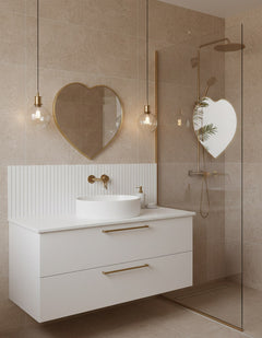 Varaudu Handmade Brass Golden Heart Brass Mirror 369099712 - Antique Brass Bathroom Mirror, Vanity Wall Decor