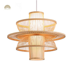 bayou multi tier bamboo pendant light
