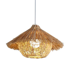 Begie Bohemian Straw Hat Pendant Light