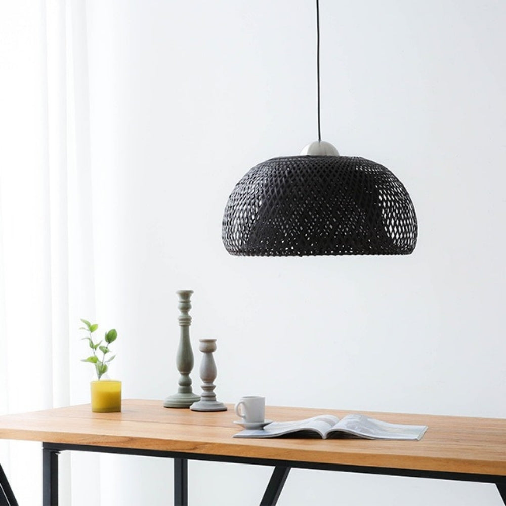 Eskil Black Bamboo Pendant Light Shade