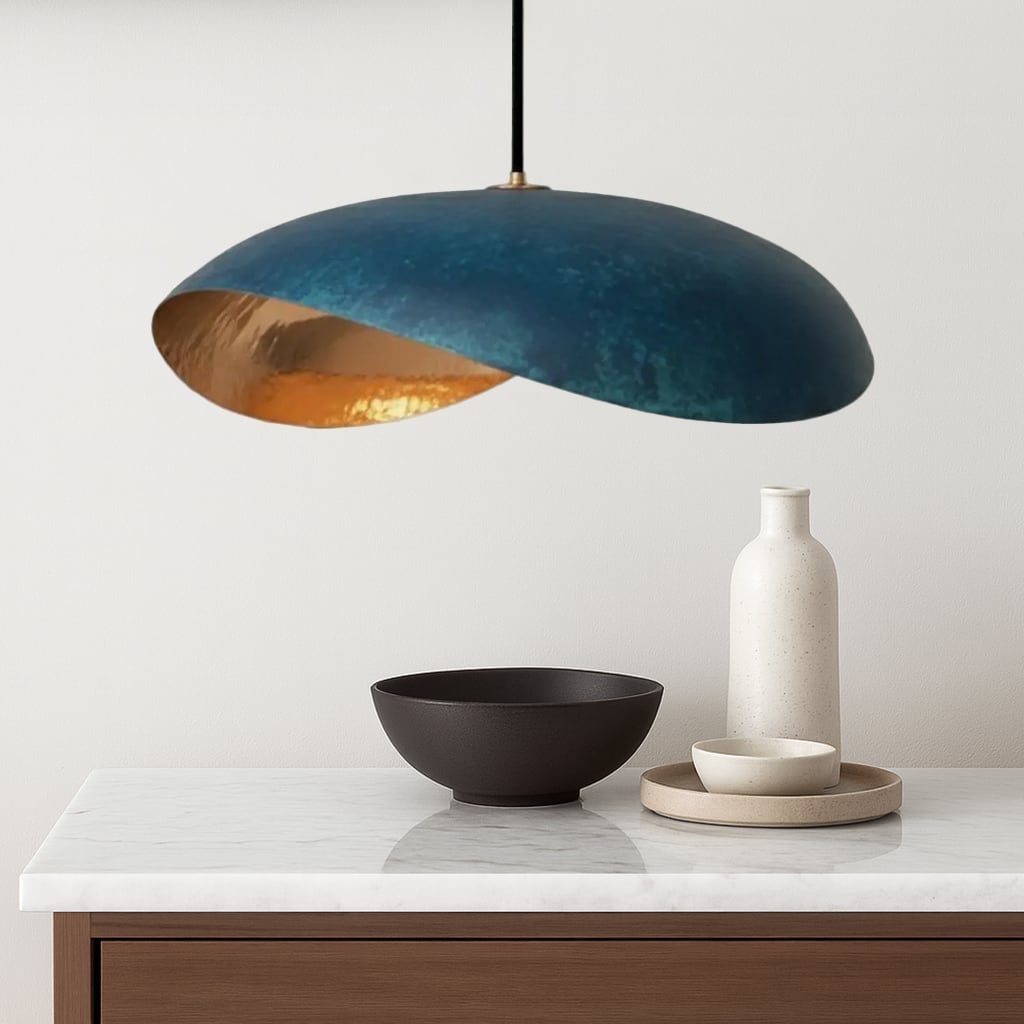 Tafat Curved Copper Pendant Light