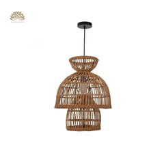 boira ii rattan pendant light 16 inches black cord