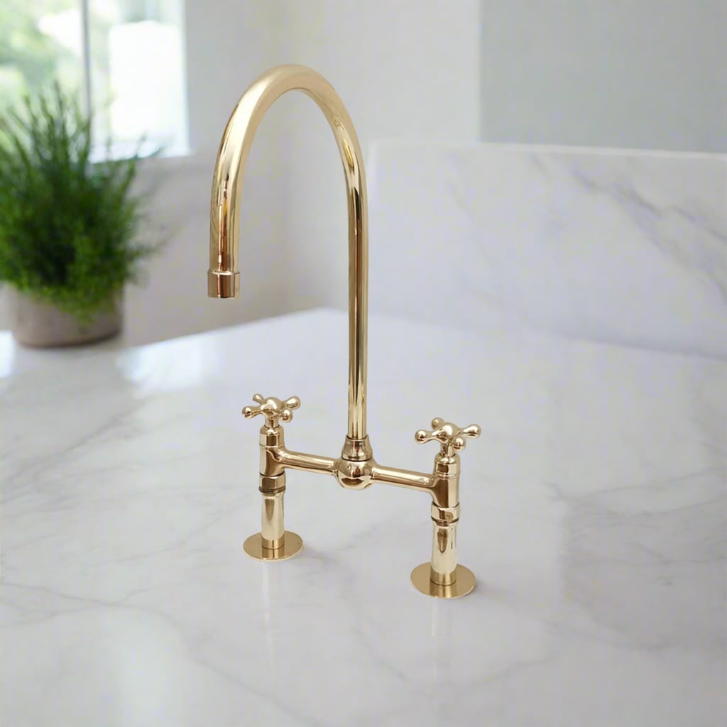 Two Handle Bridge Kitchen Faucet