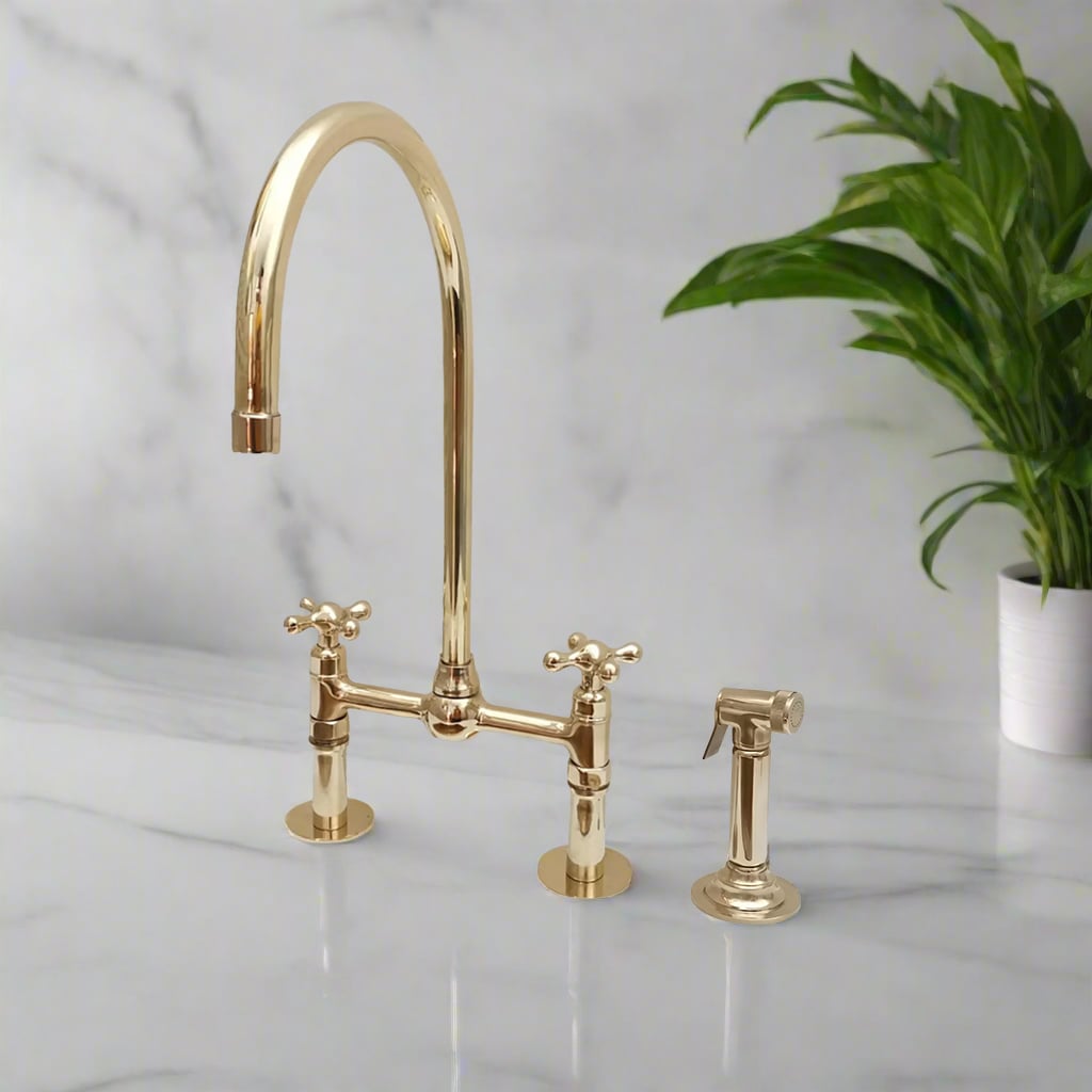 Two Handle Bridge Kitchen Faucet