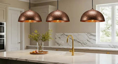 Brass & Copper Pendant Lights for Kitchen Island - Brasska