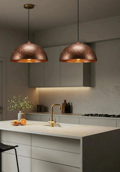 Brass & Copper Pendant Lights for Kitchen Island - Brasska