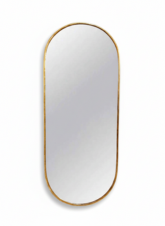 Varaudu Brass Wall Mirror Capsule Design 369099662 - Antique Brass Bathroom Mirror, Vanity Wall Decor