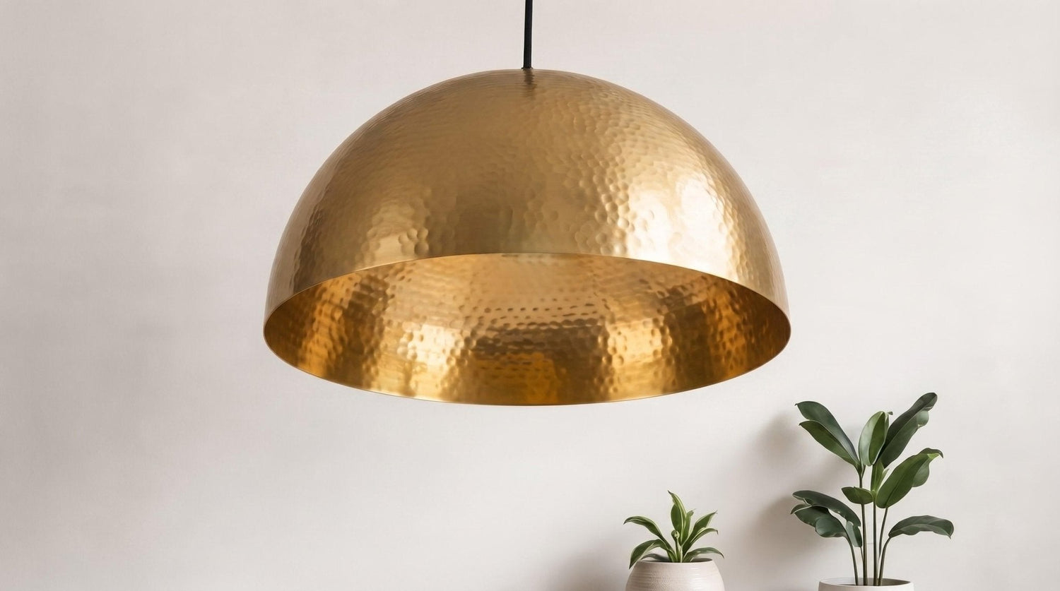 Brass Pendant Light, Gold Hammered Dome Ceiling Lamp, Handmade Kitchen Island Fixture, Modern Mid Century Boho Farmhouse  Hanging Light
