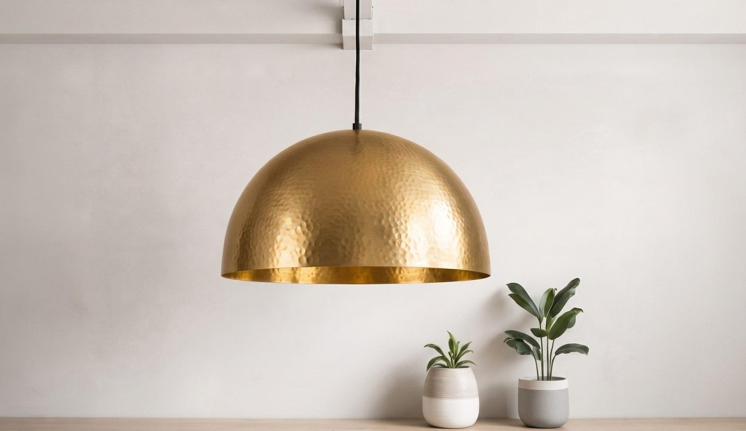 Brass Pendant Light, Gold Hammered Dome Ceiling Lamp, Handmade Kitchen Island Fixture, Modern Mid Century Boho Farmhouse  Hanging Light