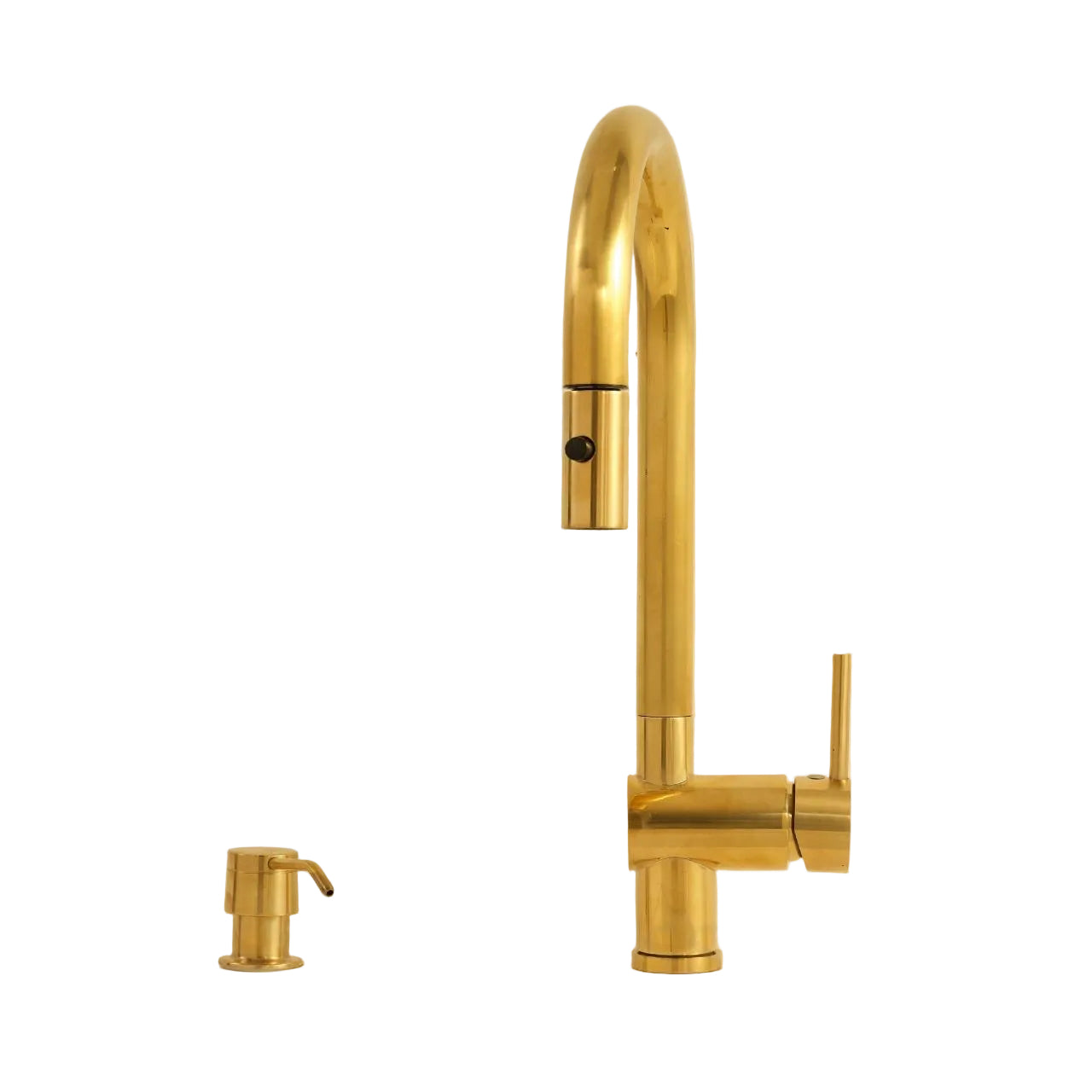 Brass Pull-Down Kitchen Faucet