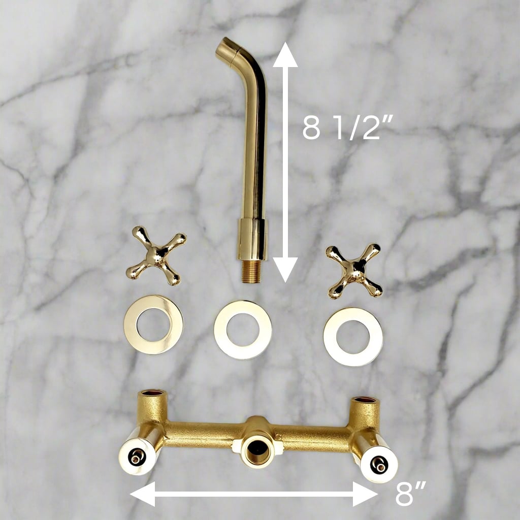 Cross Handle Bathroom Brass Faucet