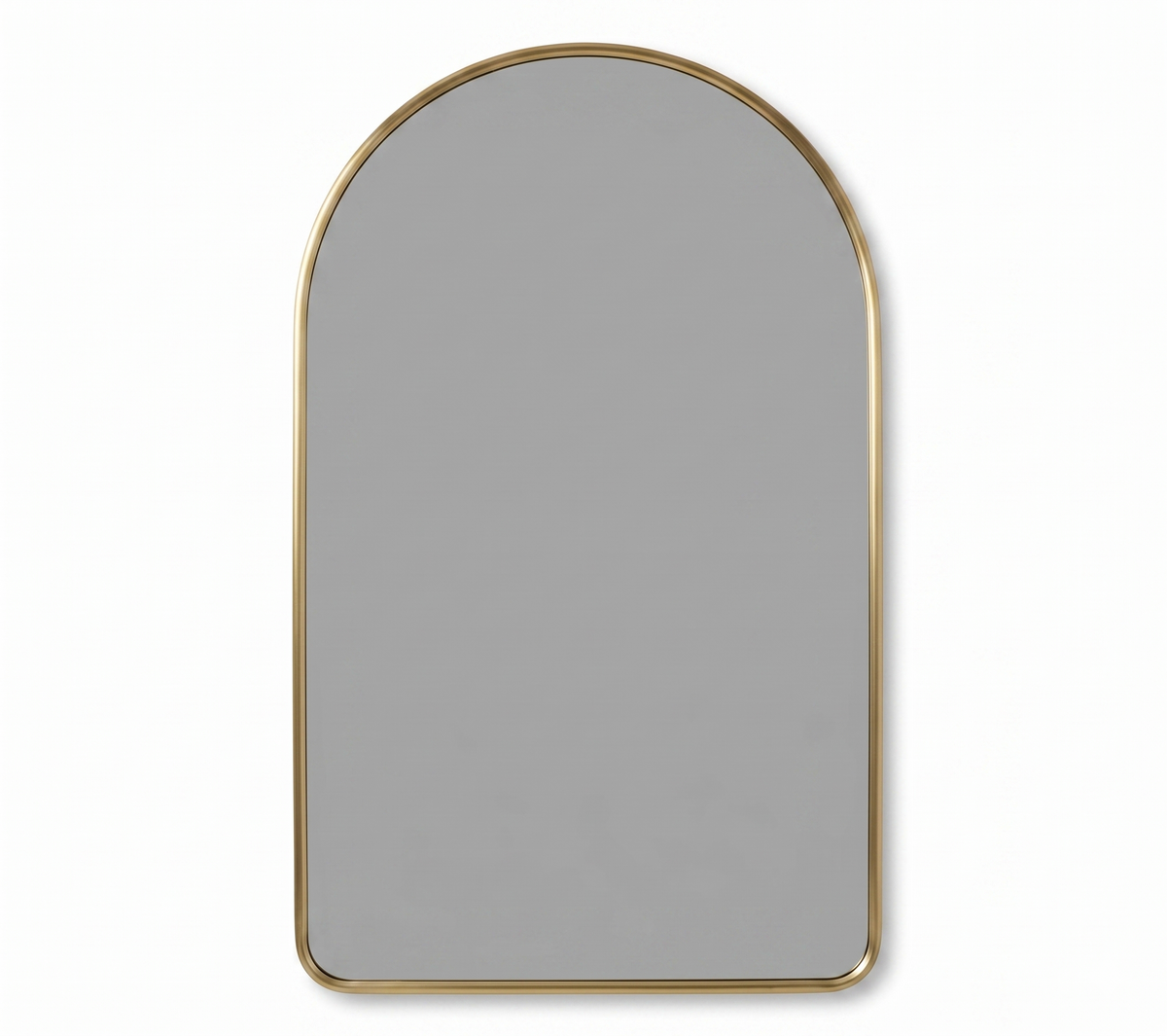 Varaudu Arched Brass Mirror Bathroom Mirror - Antique Brass Bathroom Mirror, Vanity Wall Decor