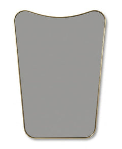 Varaudu Italian Curved Mirror Unlacquered Brass Mirror - Antique Brass Bathroom Mirror, Vanity Wall Decor