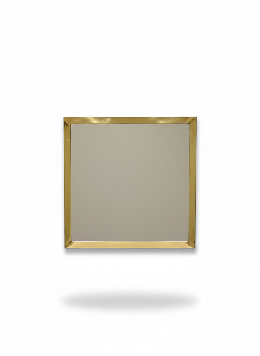 Varaudu Gold Square Mirror Unlacquered Brass Mirror 369099697 - Antique Brass Bathroom Mirror, Vanity Wall Decor