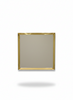 Varaudu Gold Square Mirror Unlacquered Brass Mirror 369099697 - Antique Brass Bathroom Mirror, Vanity Wall Decor