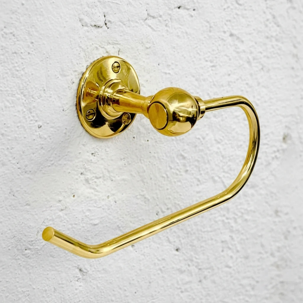 Polished Brass Toilet Paper Holder