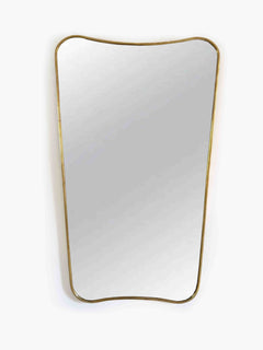 Varaudu Italian Curved Unlacquered Brass Mirror Butterfly Wall Mirror 369099672 - Antique Brass Bathroom Mirror, Vanity Wall Decor