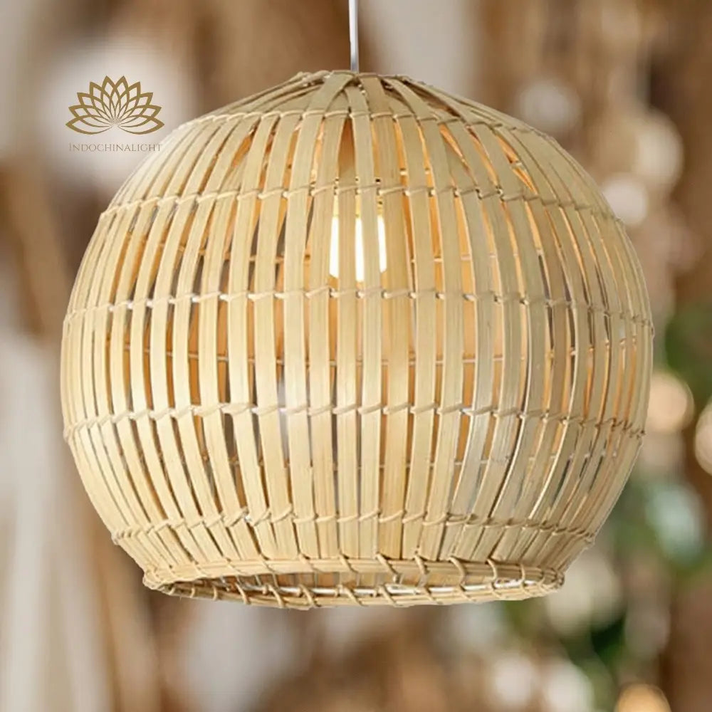 Calico Small Round Bamboo Pendant Light Shade